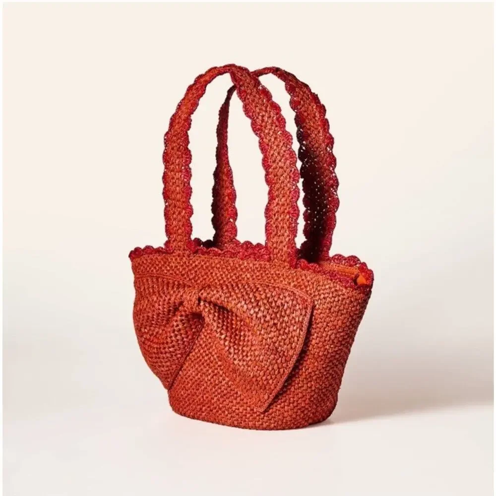 Raffia Bow Tote Bag - kate spade new york x Target Red NWT 2025